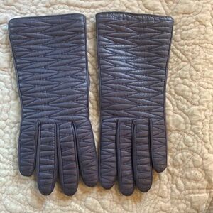Portolano purple leather gloves, size 8